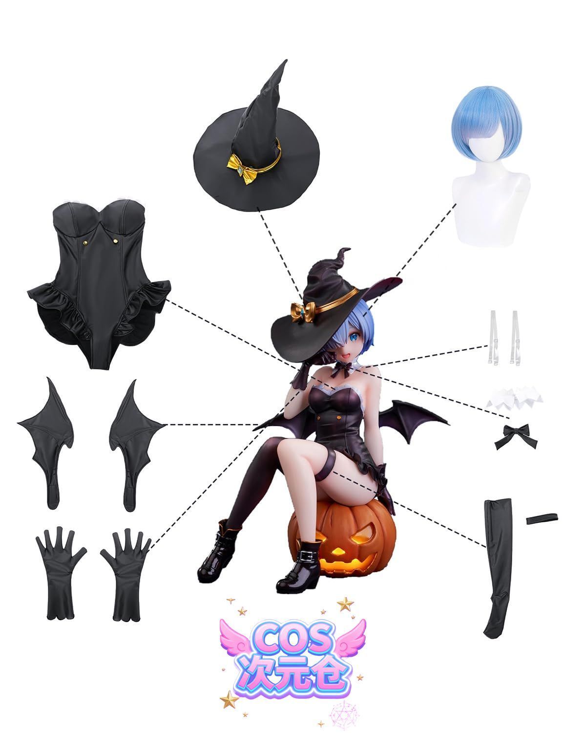 レム 幻夜の魔法使い ウィッグ付き 神併 Re ０から始まる異世界生活 コスプレ ウィッグ付き レム ラム エミリア 菜月昴 コスプレ メイド服 リゼロ コスプレ衣装 大人用 WWW_OLIVIERBERNSTEIN_COM