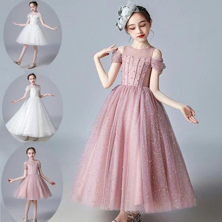 子供ドレス フォーマル ピアノ発表会 キッズ ジュニアドレス 子供服 女の子 ワンピース 七五三 結婚式 100-160cm 子どもドレス ジュニアド
