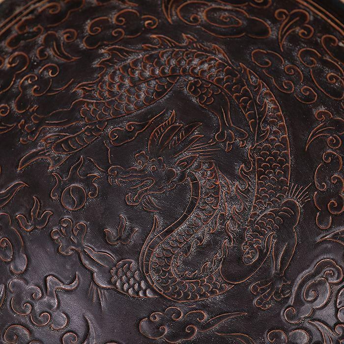 宋吉州窯手彫り絵画虎柄笠椀 景徳鎮 陶磁器 装飾品 現代工芸品 美術品 置物 黒定彫雲竜紋笠碗 磁器碗 景徳鎮 陶磁器 装飾品 現代工芸品美術