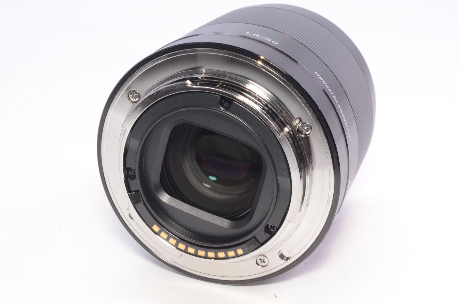 ★SONY SEL50F18 シルバー カメラレンズ デジタル一眼 Eマウント 用 E 1.8/50 OSS 0.39m/1.28ft Φ49 ソニー フィルター付 05293★！！ SONY ソニー 50mm F1.8 OSS SEL50F18 シルバー レンズ