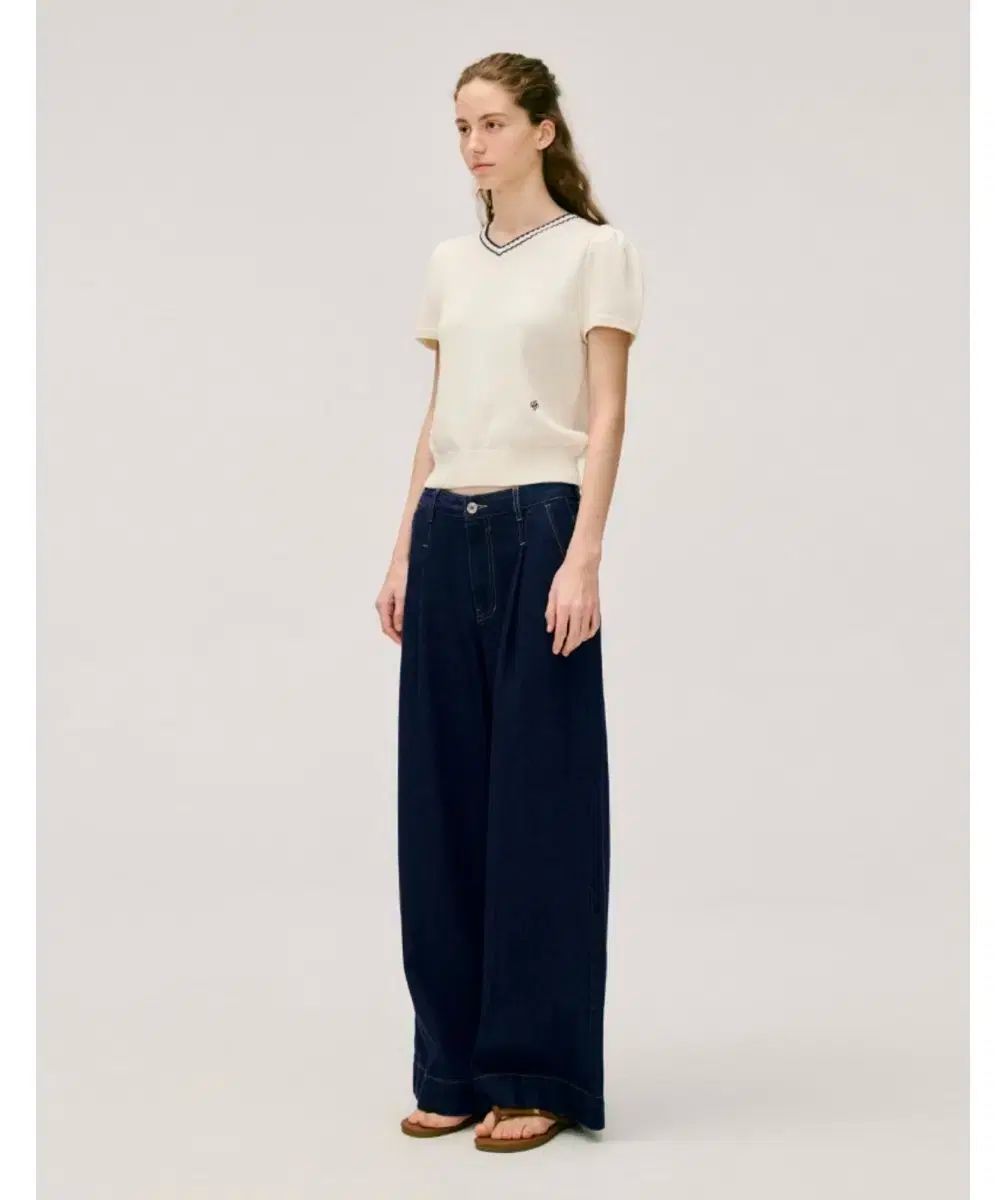 ディパウンド 25年 タック ワイド パンツ