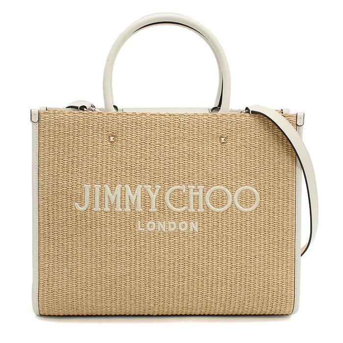 【準美品】JIMMY CHOO ベージュ かごバッグ 準美品】JIMMY CHOO ベージュ かごバッグ