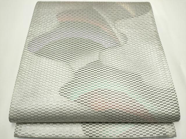 平和屋着物 六通柄袋帯 作家物 抽象文 金糸 正絹 CAAY2508hy