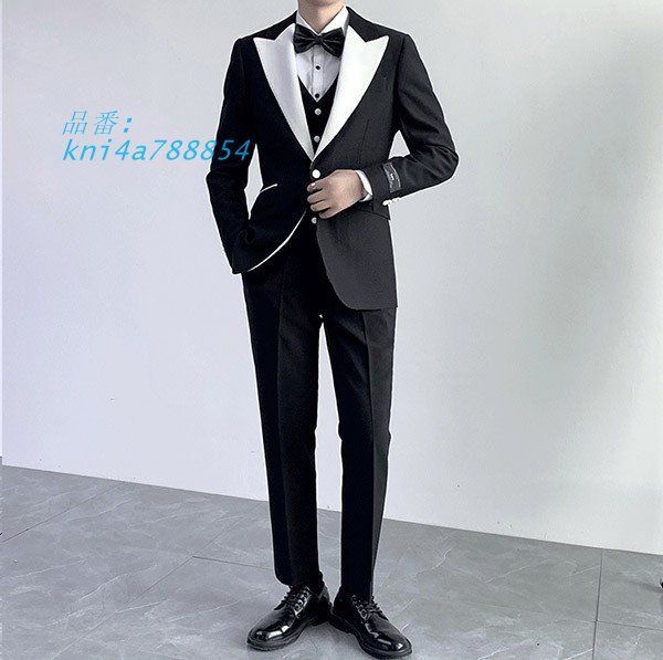 タキシード メンズ スーツ フォーマル 舞台 紳士服 ステージ 演出 合唱団 学園祭 ビジネス 男性 結婚式 メンズスーツ イベント 演奏会 kni4a788854