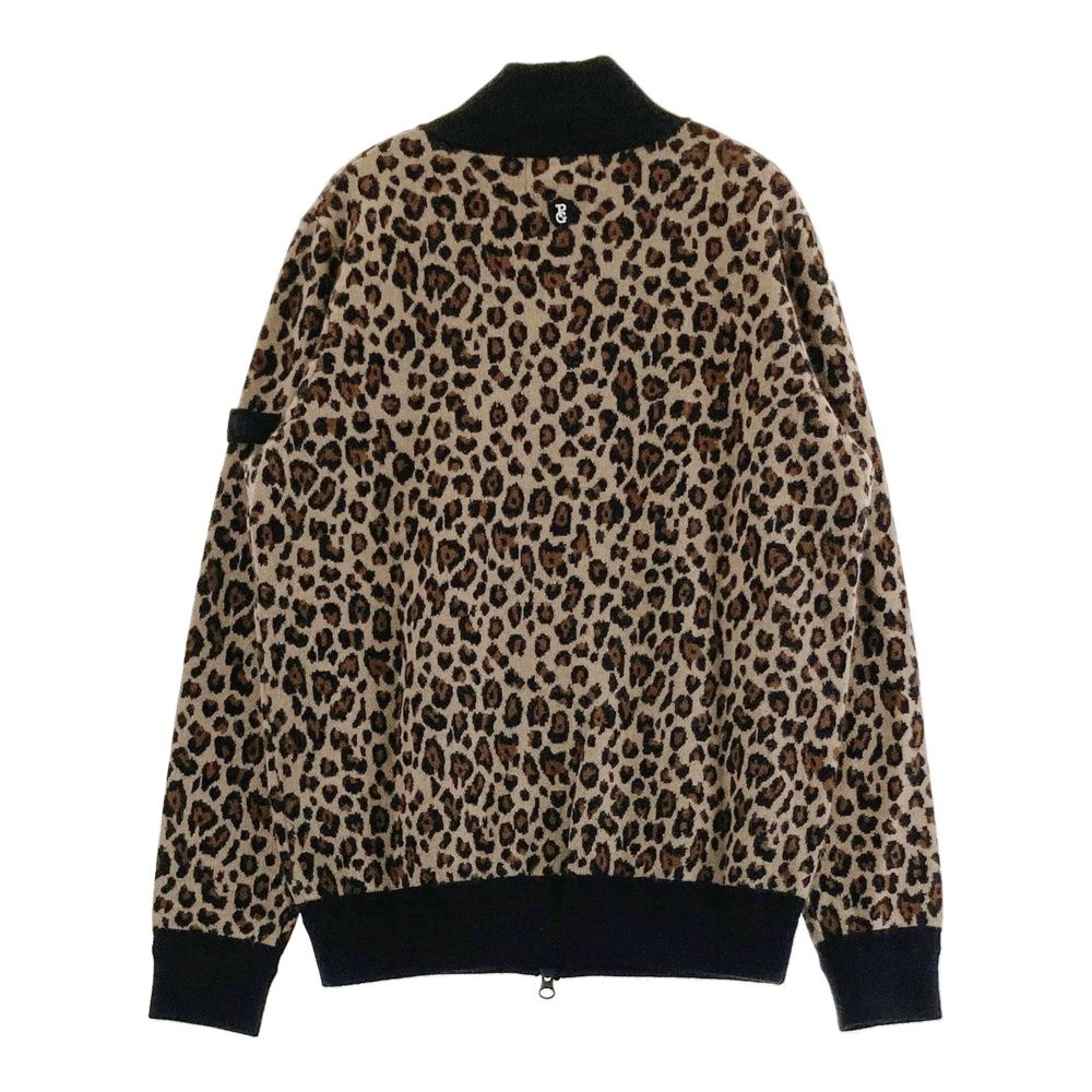 サイズ 0 PEARLY GATES パーリーゲイツ 055-2272004 カシミヤ混 ニット ジップジャケット レオパード柄 ベージュ系 240101535058 ゴルフウェア レディース ストスト