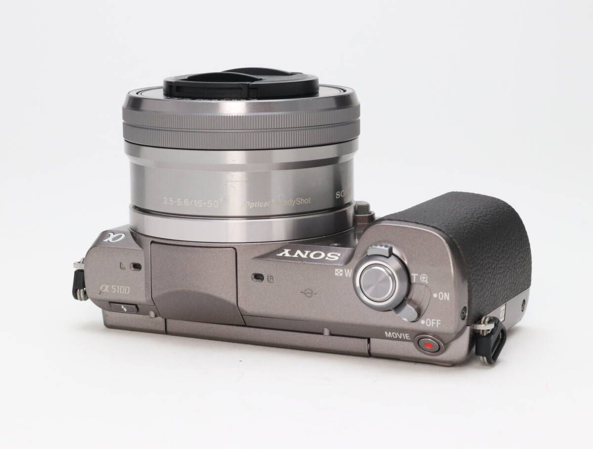  B 並品 SONY ソニー α5100 パワーズームレンズキット E PZ 16-50 mm ブラウン ILCE-5100 L-T シャッター回数3263 初期不良 対応 99-108 ミラーレス一眼 デジタルカメラ