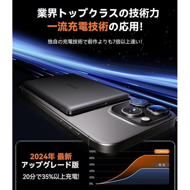 【2024自信作】TORRAS モバイル バッテリー 
MagSafe対応 2024自信作】TORRAS モバイル バッテリー MagSafe対応