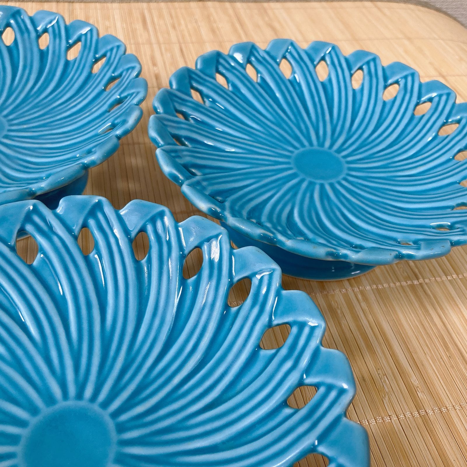 和食器】中皿 食器 青 中鉢 足つき 和食 洋食 中華 まとめ売り セット