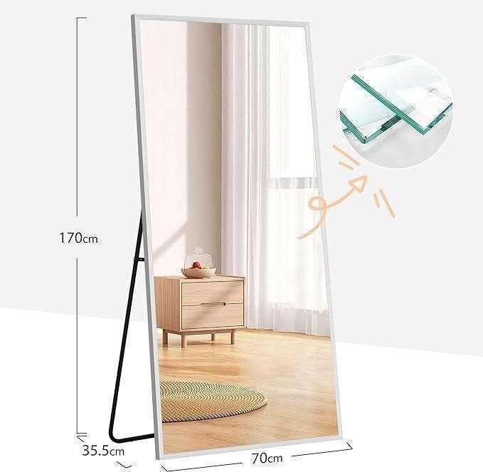 全身鏡 安い 姿見鏡 スタンドミラー アルミ 飛散防止 170*70CM