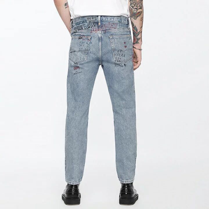 DIESEL ディーゼル　スリムスキニーブラックデニム　30 M ダメージ加工 | [Diesel] (ディーゼル) メンズ デニム スキニー 1979