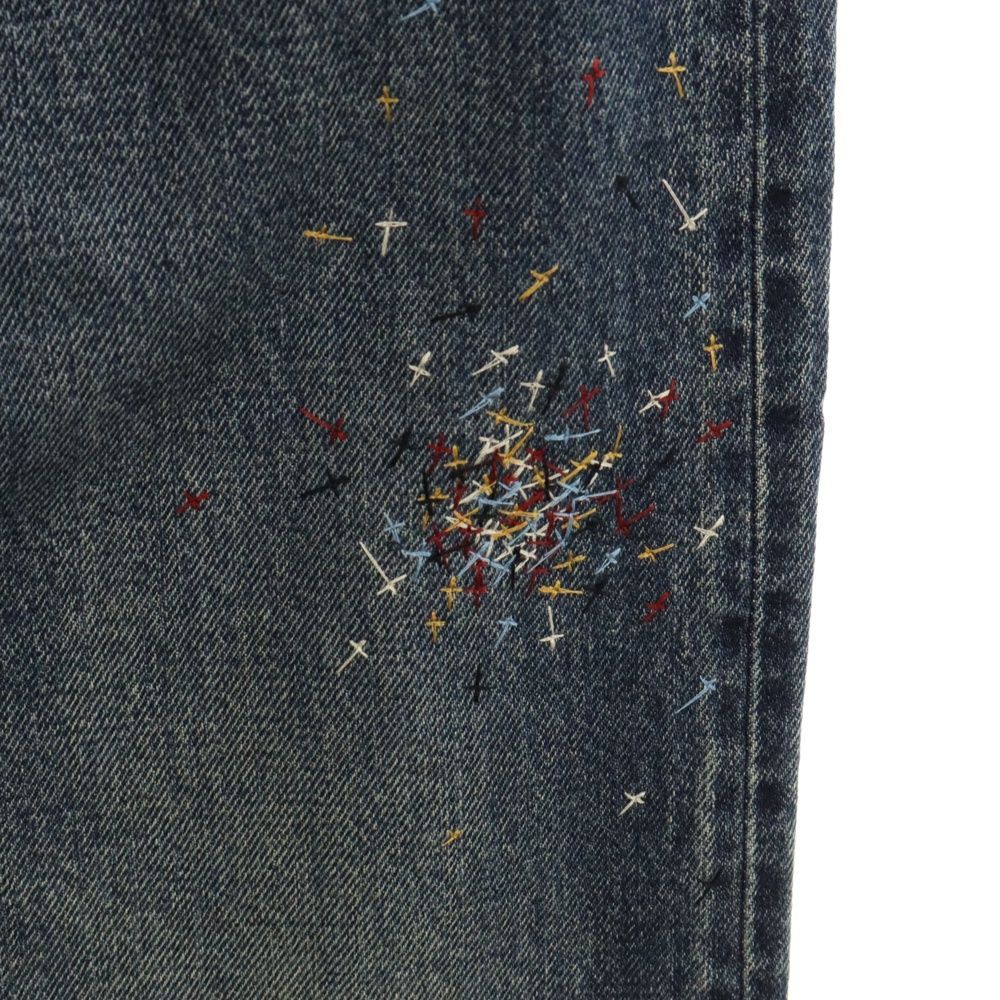 早い者勝ち 24AW UNDERCOVER クロス刺繍加工デニムパンツ UNDERCOVER (アンダーカバー) 24AW クロス刺繍加工デニムパンツ