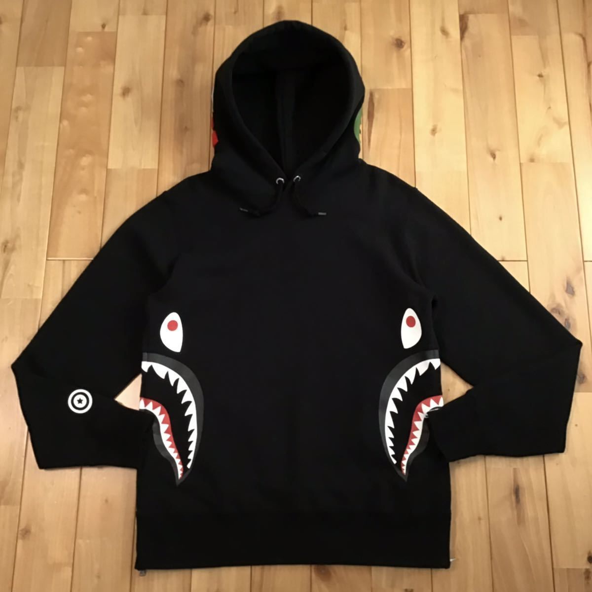 Shark side zip hoodie Sサイズ プルオーバー シャーク パーカー a bathing ape BAPE エイプ ベイプ  アベイシングエイプ WGM black - メルカリ