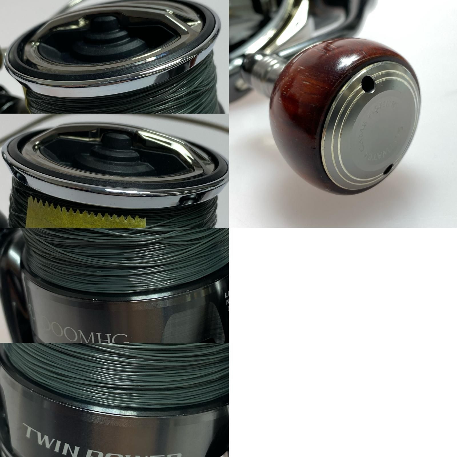 SHIMANO - §§SHIMANO シマノ 24ツインパワー C3000MHG 046819 スピニングリール 程度AB ウッドハンドルノブ付 SOMノブセット SHIMANO - §§SHIMANO シマノ 24ツインパワー C3000MHG 046819