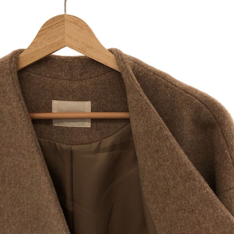 IENA / イエナ | ダブルビーバーノーカラーコート | 38 | - メルカリ