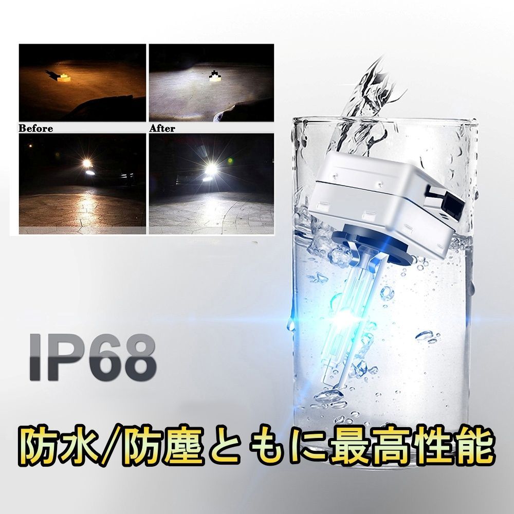 ヘッドライトバルブ クラウン 180系 HID キセノン ロービーム H15.12～H20.1 D2R 6000K 6400LM トヨタ - メルカリ