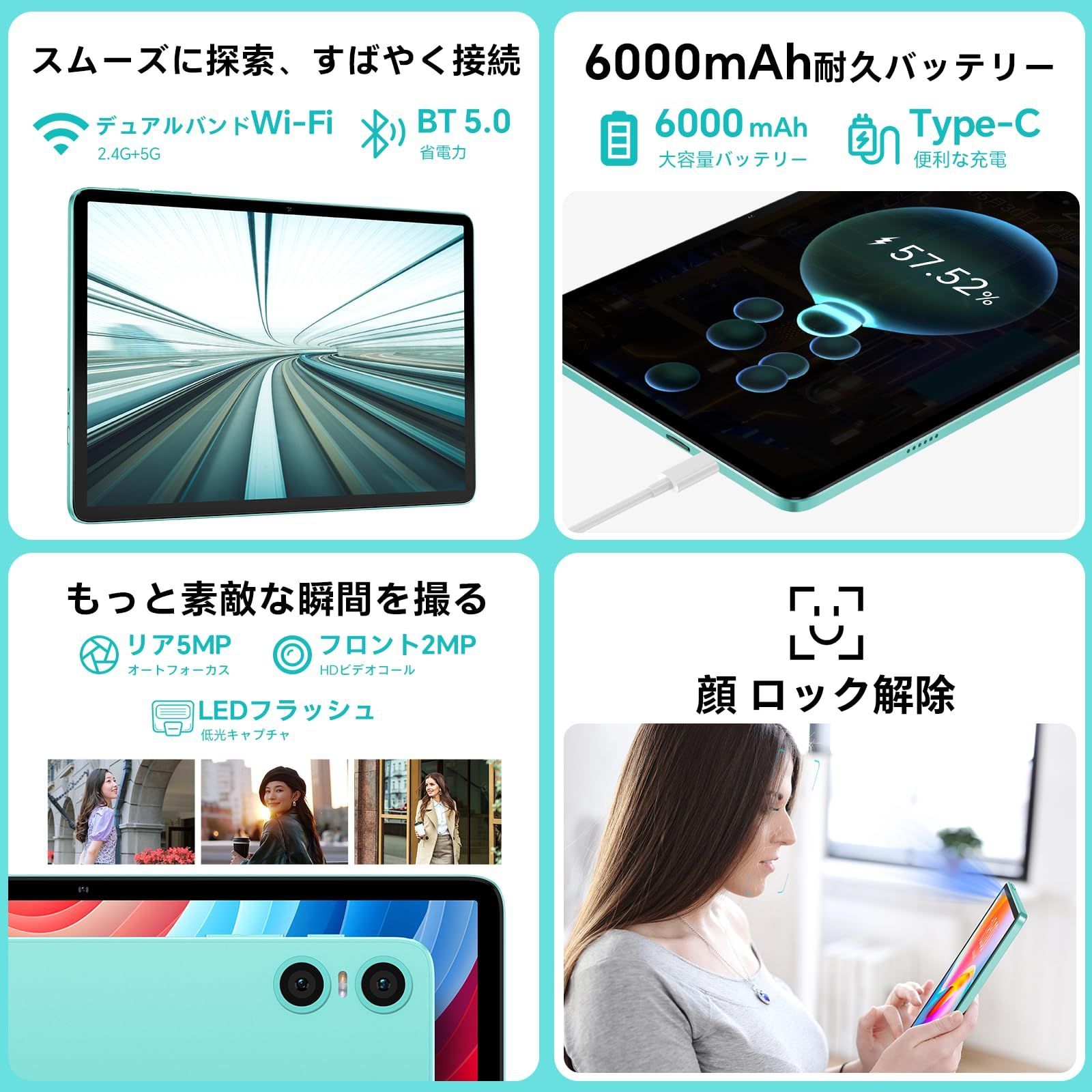 数量限定】【最新の2024 Android 14 タブレット 10インチ wi-fiモデル Widevine L1 Netflix対応】ODEA  A10、12GB+128GB+1TB拡張、8コア A75 CPU T606、IPSディスプレイ、GMS認証+60 - メルカリ