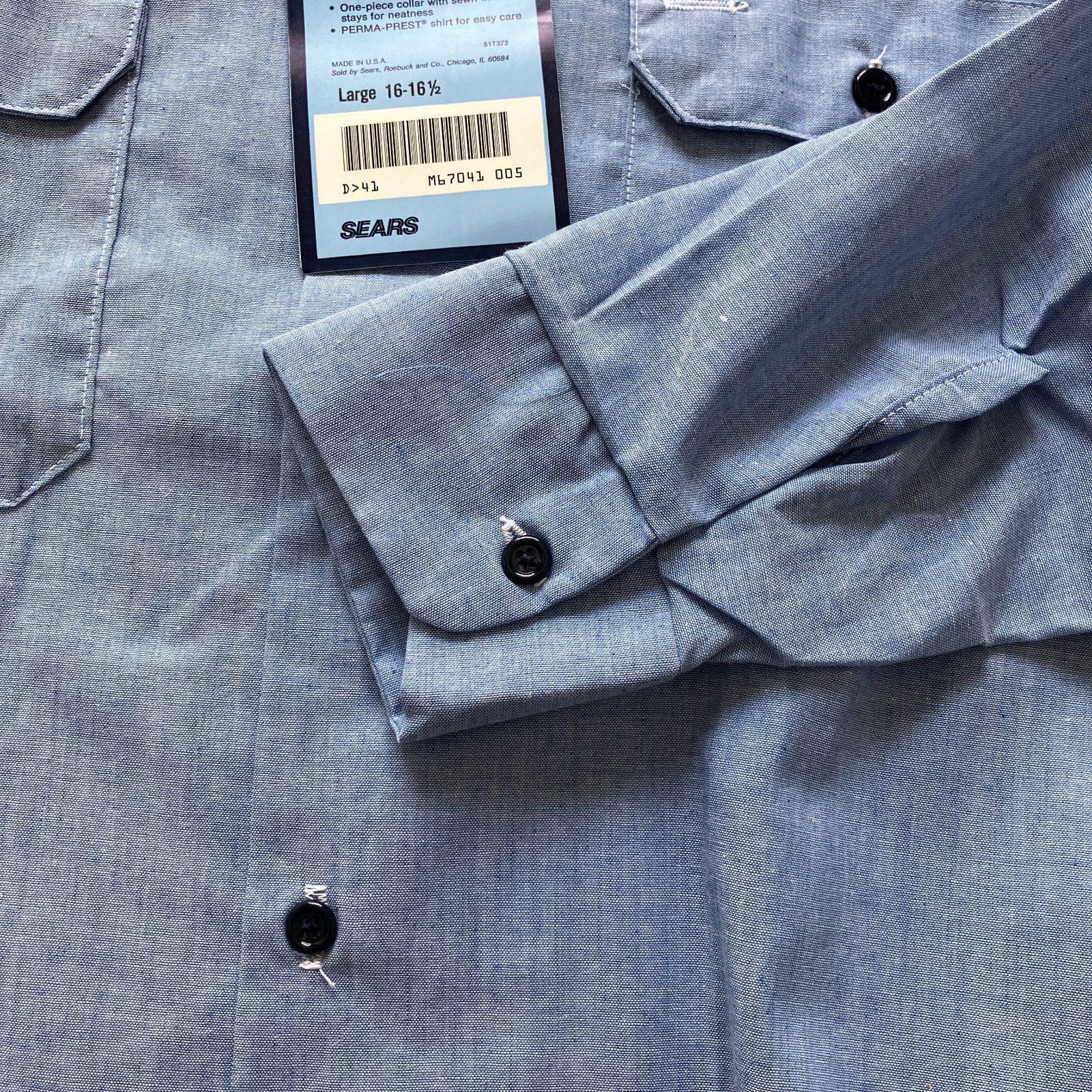 70s sears シャンブレー デニムシャツ 開襟 シアーズ 70s sears シャンブレー デニムシャツ 開襟 シアーズ - メルカリ