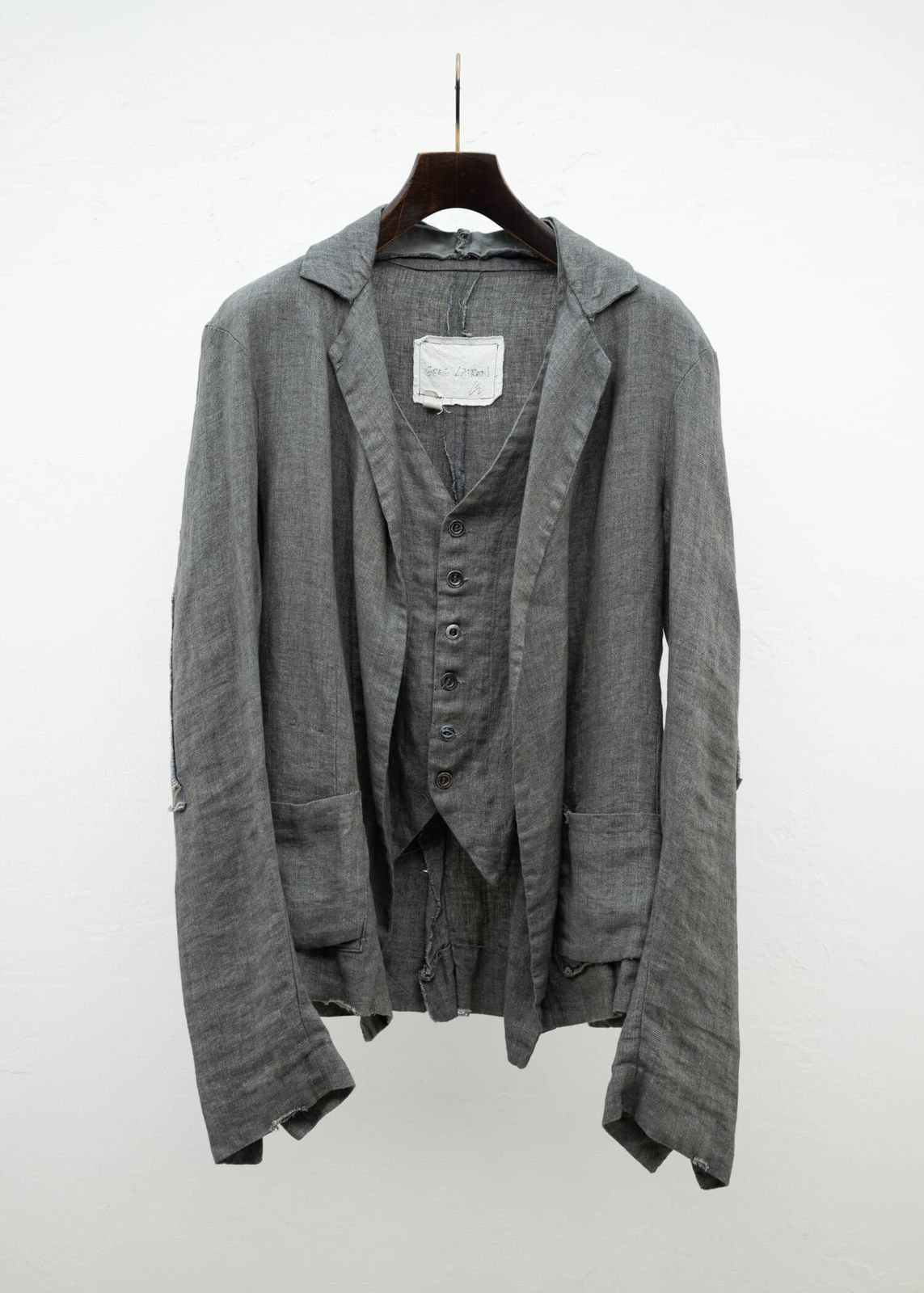 GREG LAUREN グレッグローレン リネンオリバージャケット GREG LAUREN グレッグローレン リネンオリバージャケット