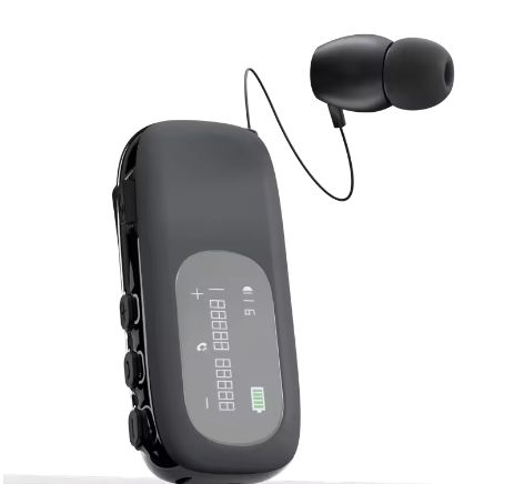 ビジネスイヤホン ハンズフリー Bluetooth V5.4 LCD ディスプレイ ワイヤレスイヤホン 通話やサイクリング用 ノイズリダクションイヤホン