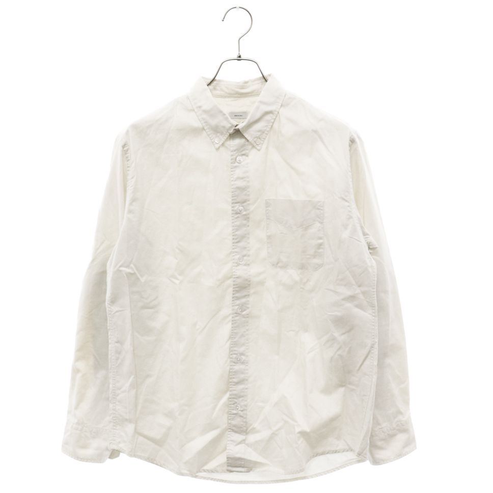 VISVIM (ヴィスヴィム) 13AW コットン 長袖 エルボーパッチ シャツ ホワイト 0113205014004