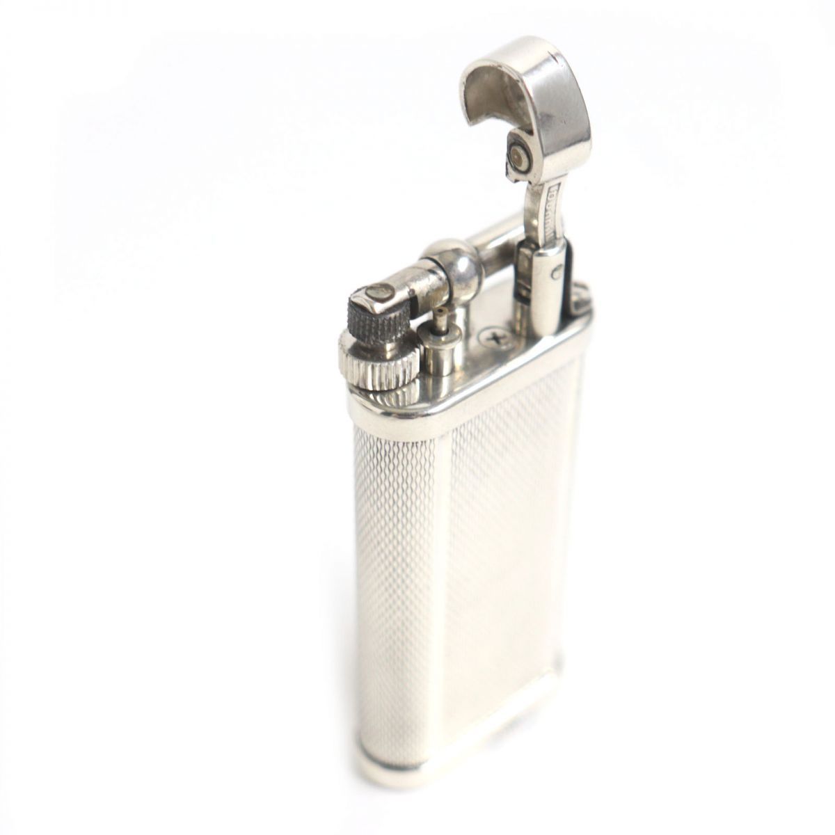 美品▽dunhill ダンヒル ユニーク 総柄 ロゴ刻印入り ハンマー式 ガス  