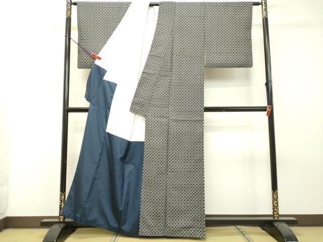 平和屋着物●上質な小紋 幾何学文様