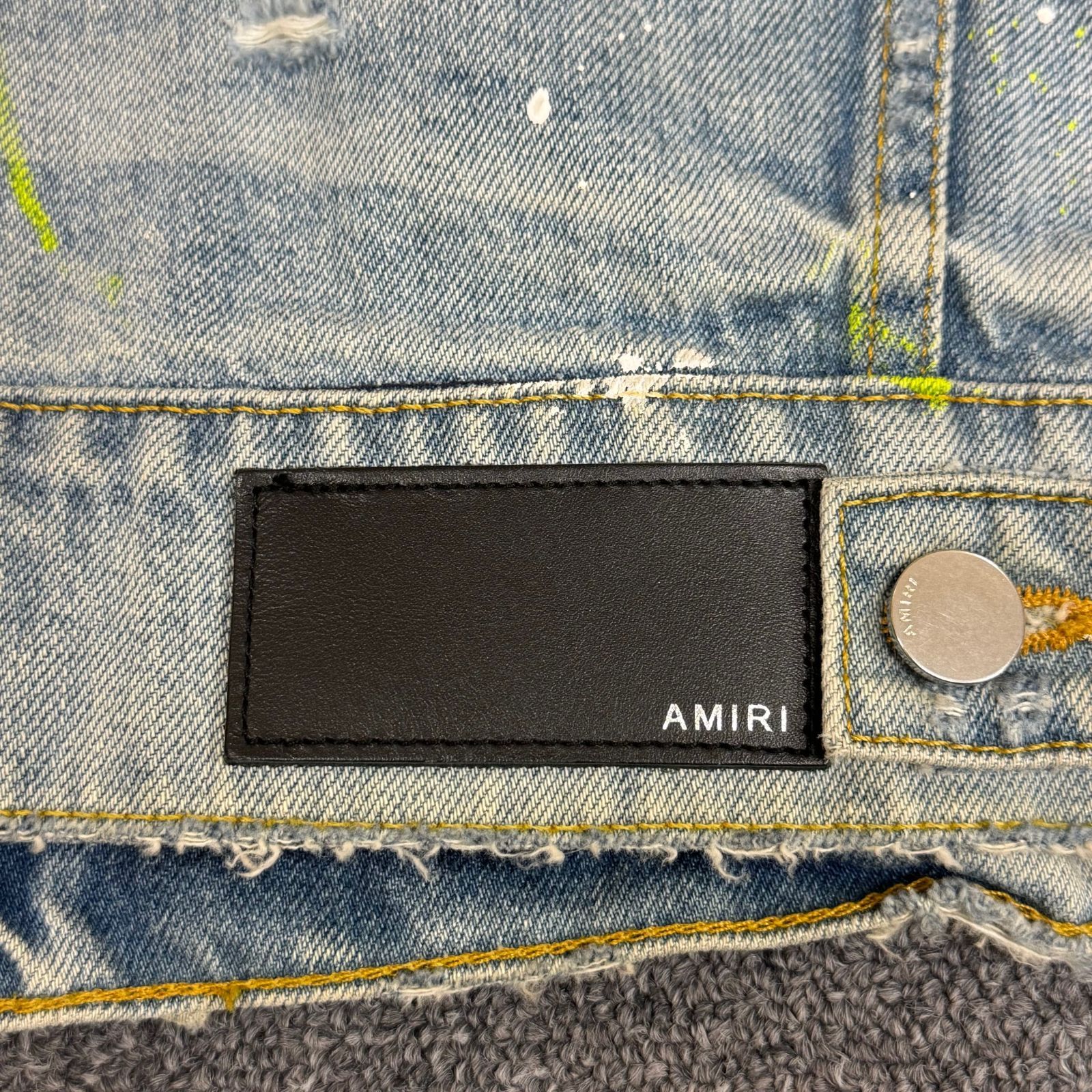 AMIRI ペイント クラッシュ デニムジャケット Gジャン RN150712 アミリ