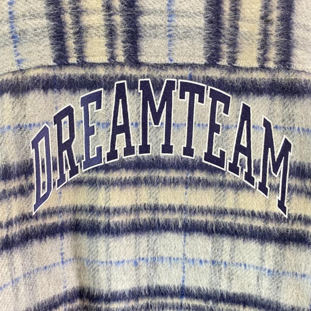 中古】DREAMTEAM ARCH LOGO MOHAIR FLANNEL JACKET ブルー サイズL