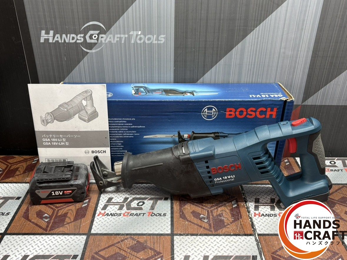〇ボッシュ BOSCH GSA18V-LIH コードレスセーバーソー バッテリ×1付き