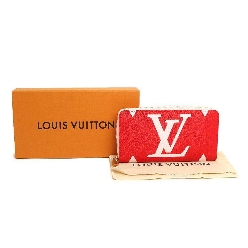 ルイ ヴィトン リバース ジッピー ウォレット 長財布 ジャイアントモノグラム ルージュ レッド ピンク M67550 箱付 LOUIS VUITTON