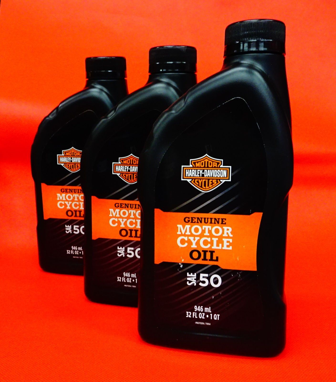 送料無料 ハーレー純正 エンジンオイル SAE 50 ３本セット Harley-Davidson H.D.