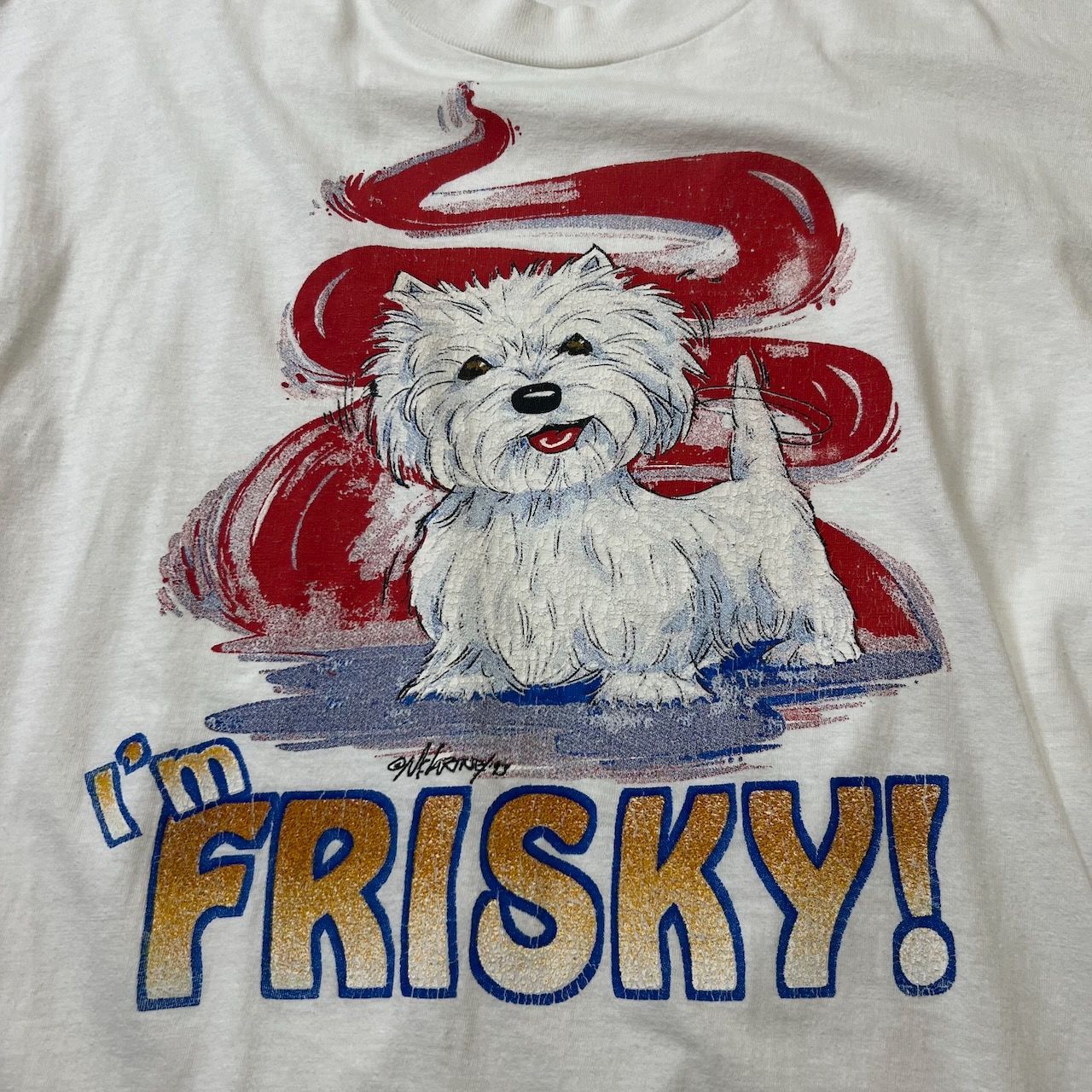 90s USA製 DELTA シングルステッチ アニマル犬フォトムービーtシャツ 4f304ff7a386f031b4bd7d88ee8a35