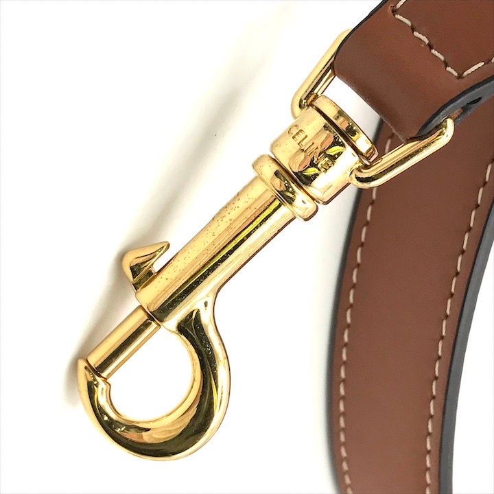 超美品 CELINE セリーヌ トリオンフ レザー ショルダー ストラップ  