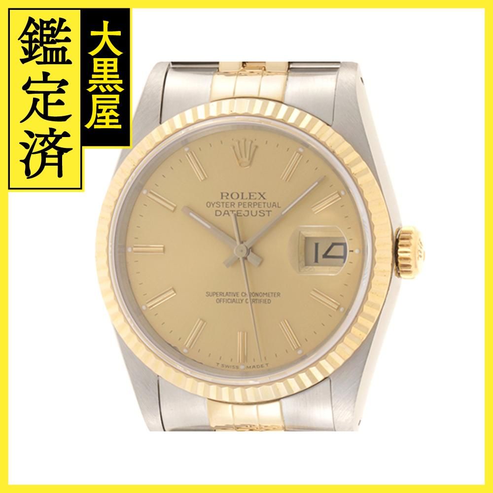 ROLEX ロレックス デイトジャスト 時計 16233 シャンパン文字盤 メンズ