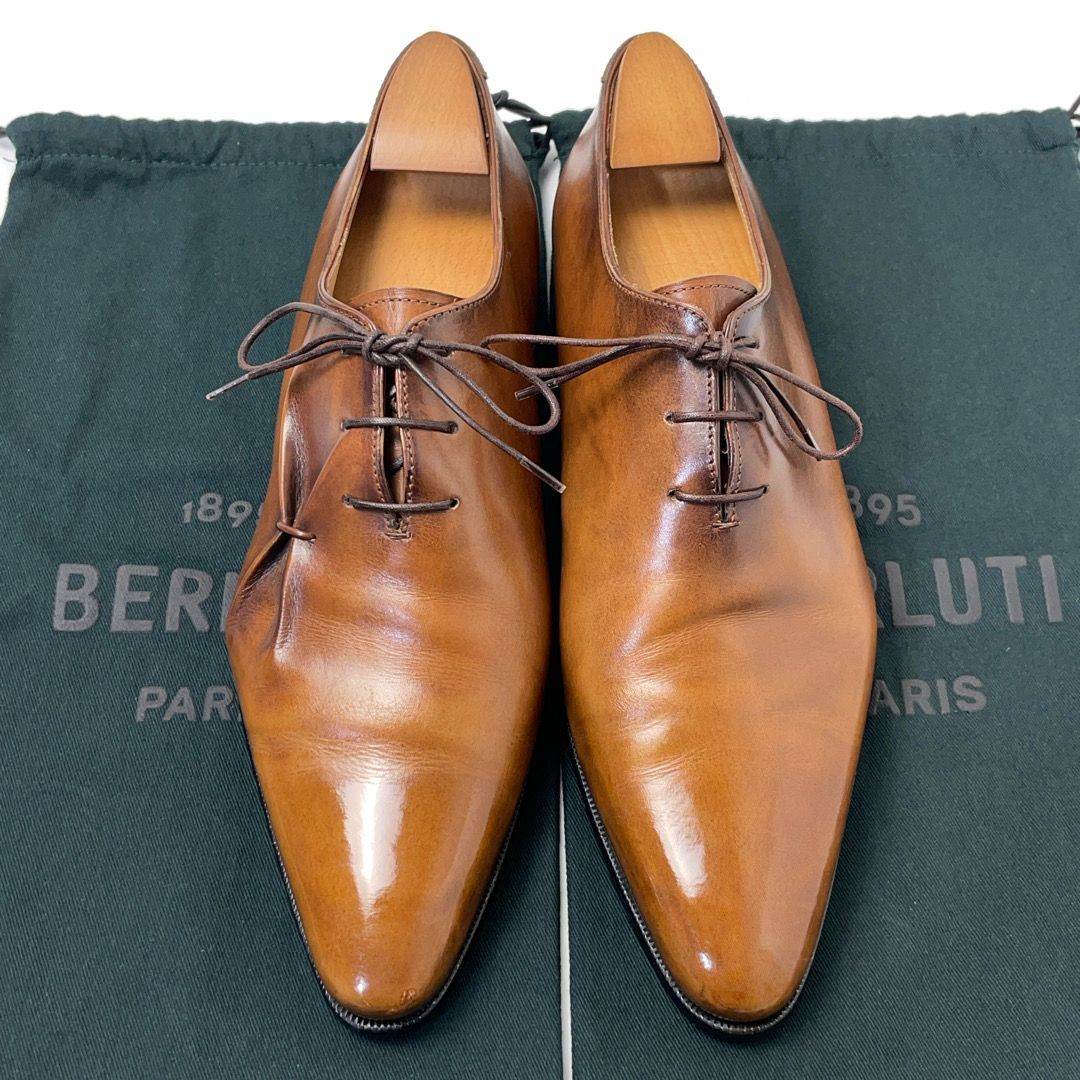 美品 ベルルッティ アレッサンドロ 5.5 パティーヌ ベネチアンカーフ