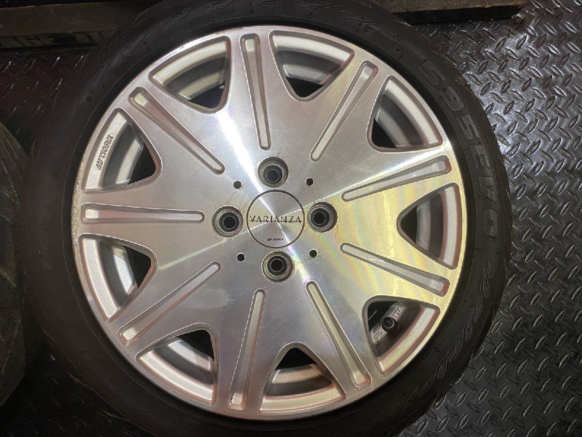 【FINALIST 595 EVO 165/50R15】夏タイヤ【WORK ワーク VARIANZA 15インチ 5J4HPCD100+45】バリ溝 アルト コペン ムーヴ等　(KTO188) FINALIST 595 EVO 165/50R15】夏タイヤ【WORK ワーク VARIANZA 15