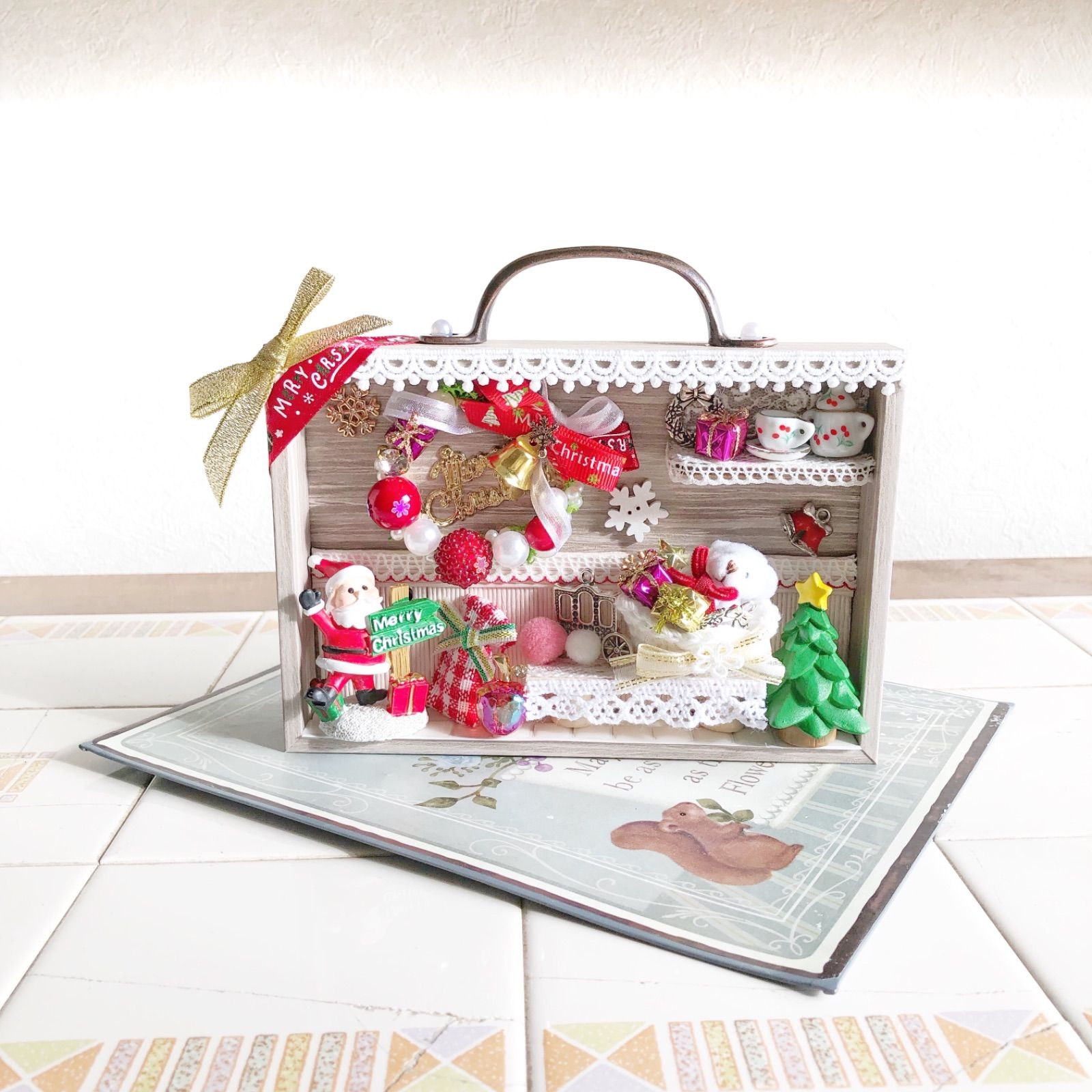 ハンドメイド ミニチュアボックスアレンジ クリスマス junmama - メルカリ 