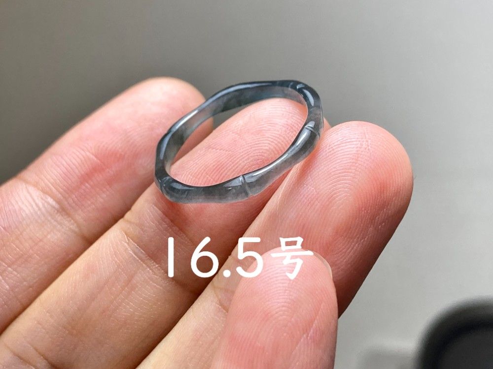 L13-55ピンキーリング高氷種竹節リング8.5号グアテマラ産A貨本翡翠くりぬき L13-55ピンキーリング高氷種竹節リング8.5号グアテマラ産A貨本