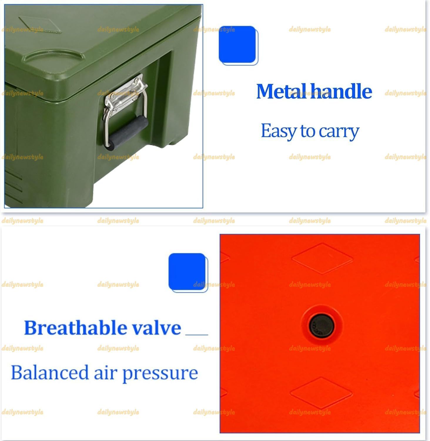 ステンレススチールパン付きケータリング用ホットボックス 食品グレードPE素材