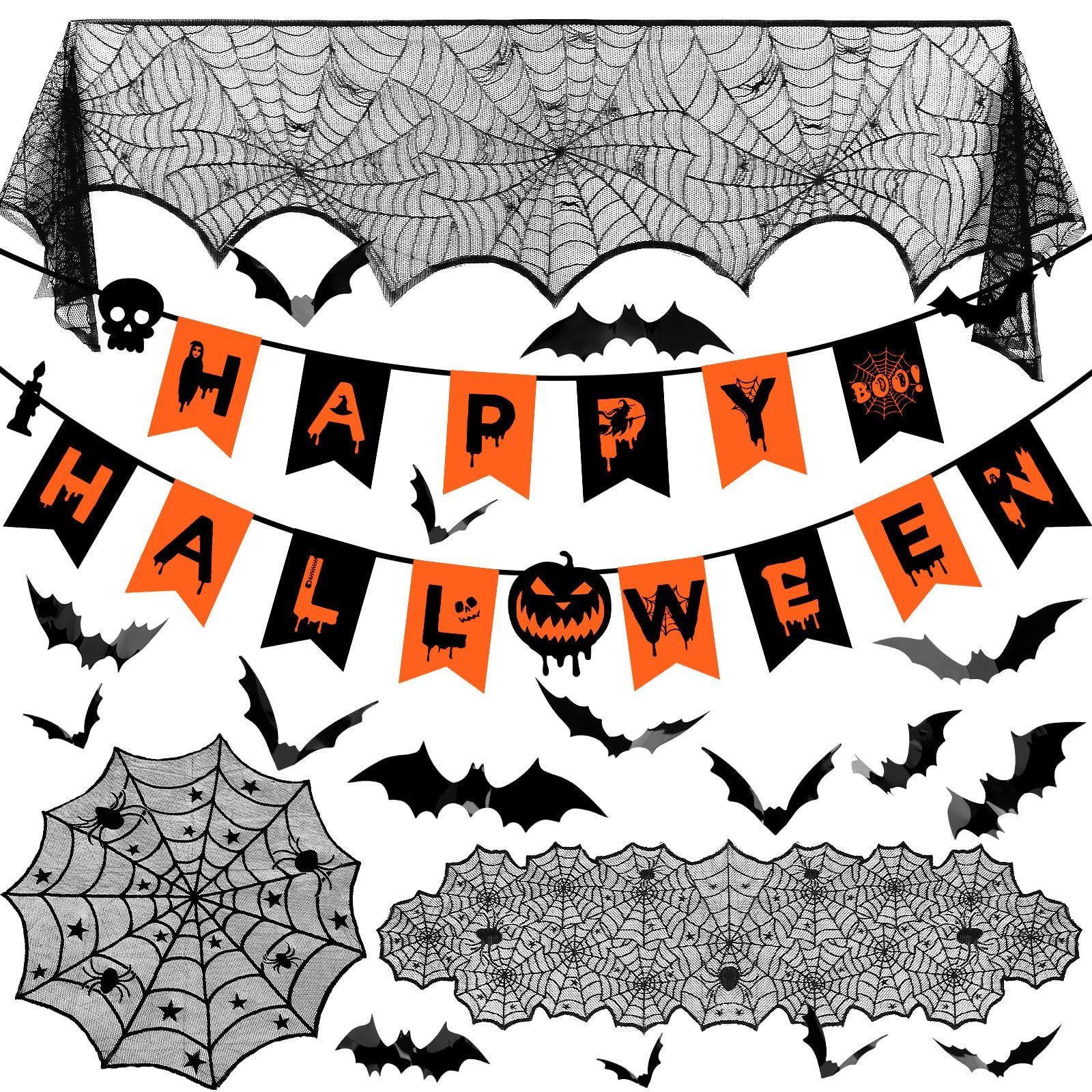 数量限定】蜘蛛の巣 テーブルランナー ハロウィン ハロウィン 装飾 ハロウィン ガーランド 飾り コウモリ 64点セット ステッカー テーブルクロス  ハロウィンパーティー METBOU デコレーション LMマーケット メルカリ