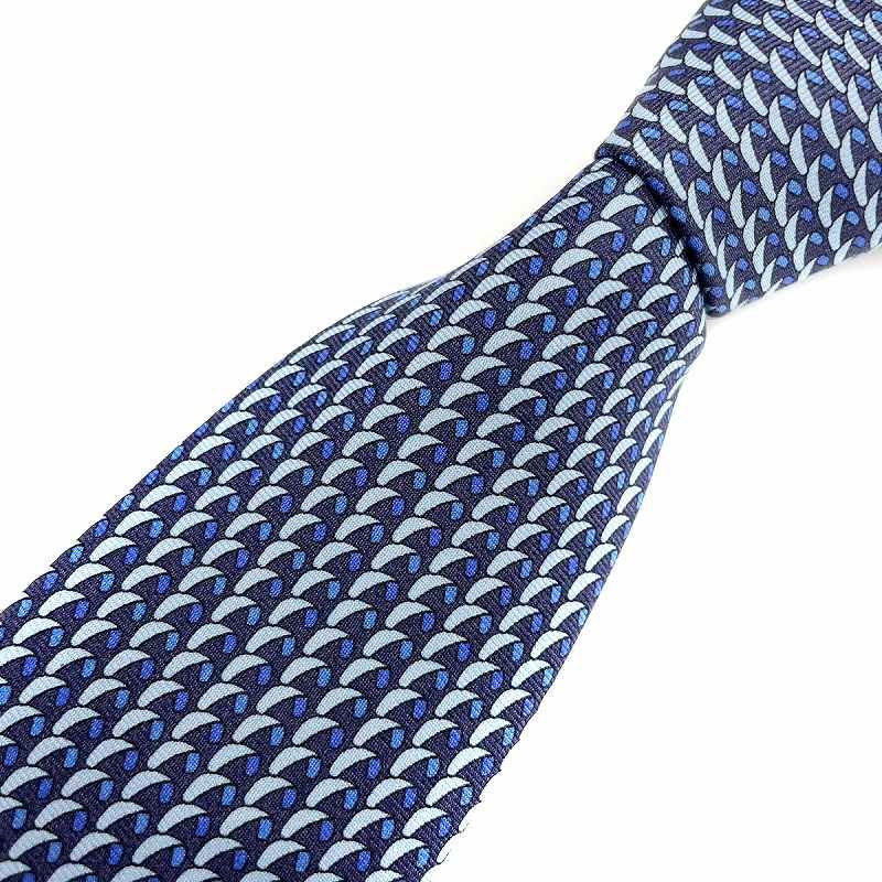 エルメス HERMES ネクタイ レギュラータイ 絹 シルク 総柄 青 645694 PA /JS □GY35 - メルカリ