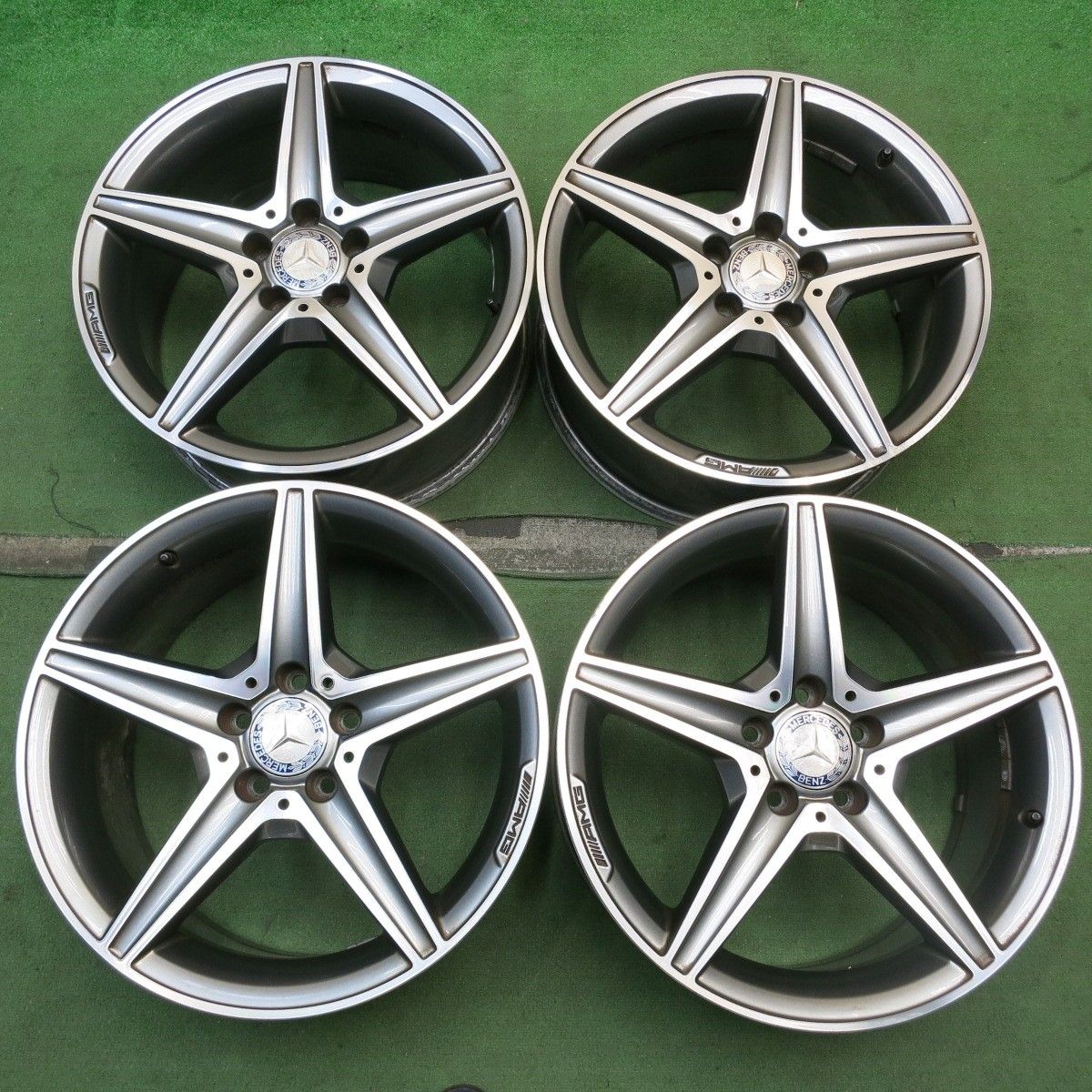 4本価格 ベンツ Cクラス W205 純正 AMG ホイール 18インチ 7.5J×18H2 8.5J×18H2 PCD112 5H 5092507HAホ