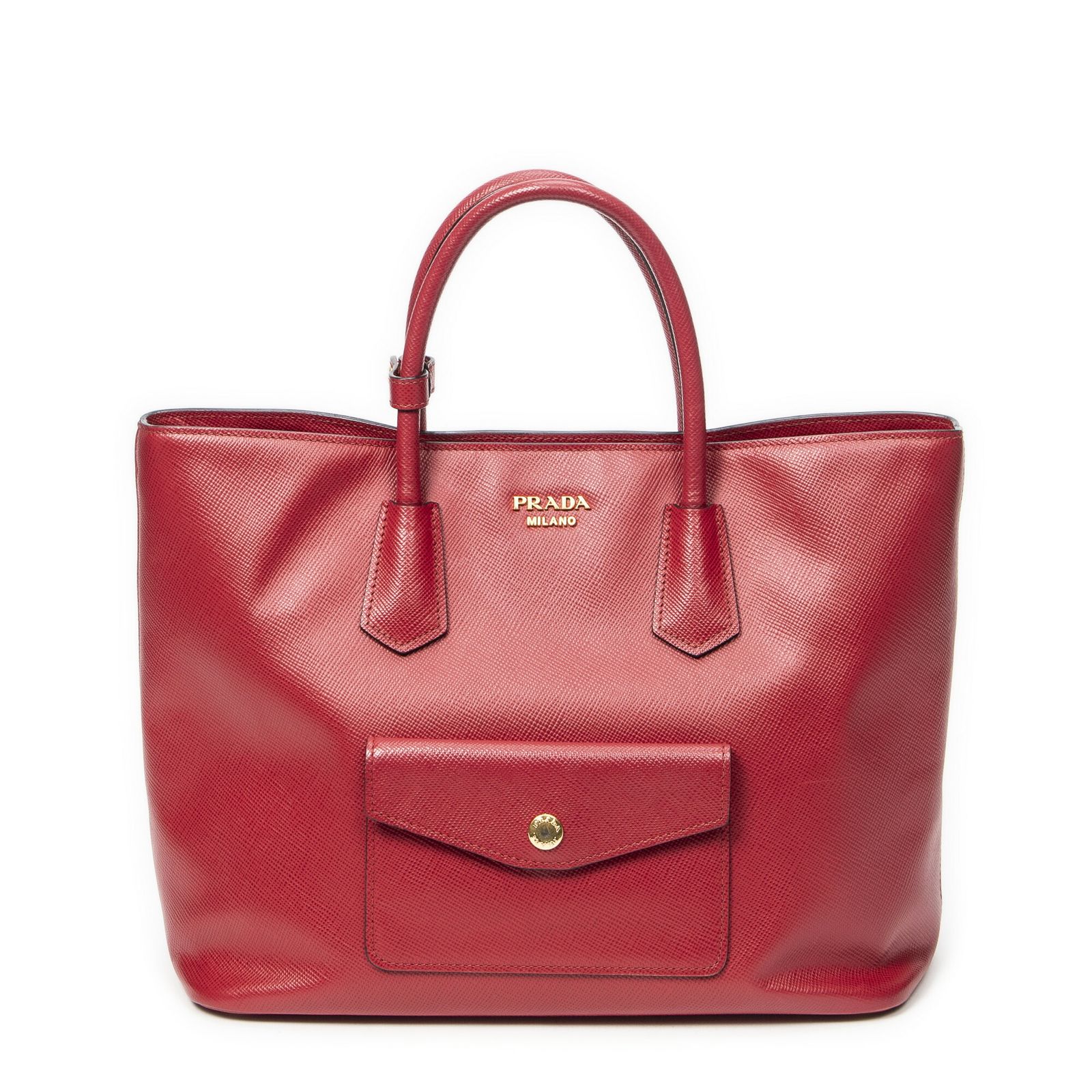 PRADA プラダ赤サフィアーノレザーA