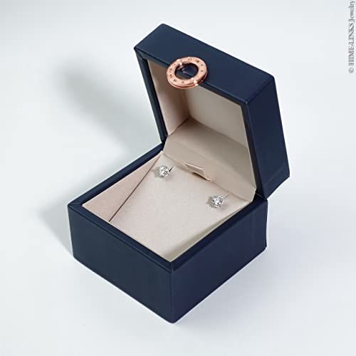 HIME-LINKS シンプル ラウンド スタッド ピアス モアサナイト 0.5ct/個 シルバー925 白金メッキ 高級なBOX ラッピング済み 金属アレルギー対応 HM-PPAS-M047