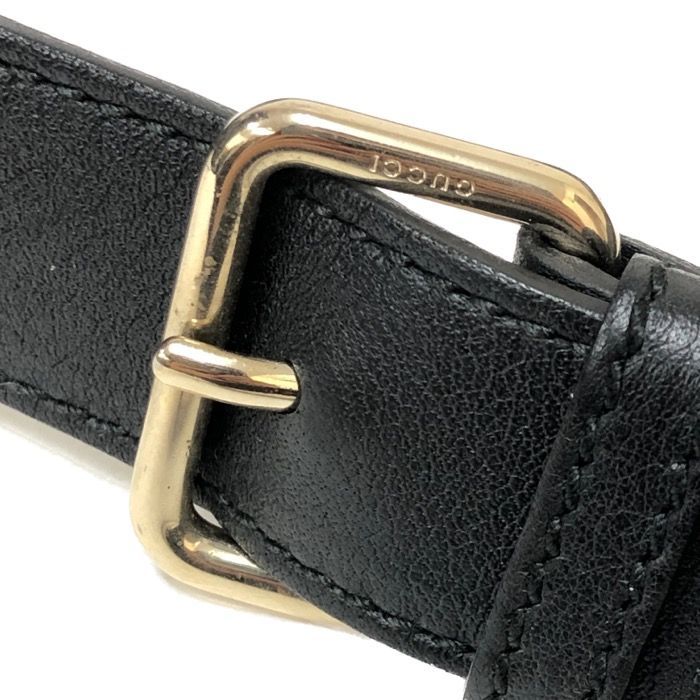 グッチ GUCCI グッチシマ メッセンジャーバッグ ショルダーバッグ 223665 ブラック【中古】