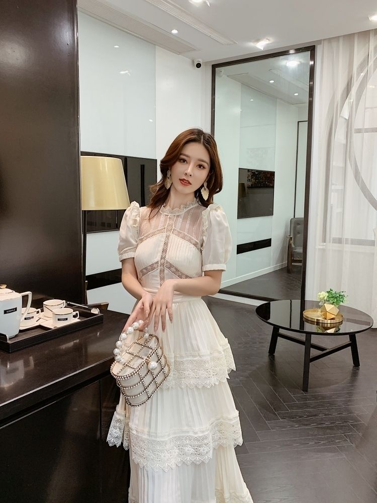 シアー ティアード ワンピース レース 結婚式 パーティー ロング シアー ティアード ワンピース レース 結婚式 パーティー ロング