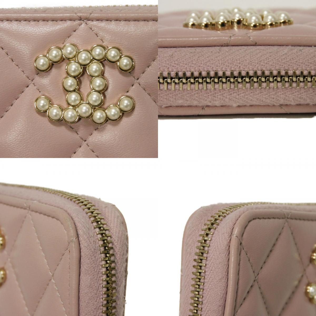 CHANEL シャネル ココ パール ジップ コインパース ココマーク