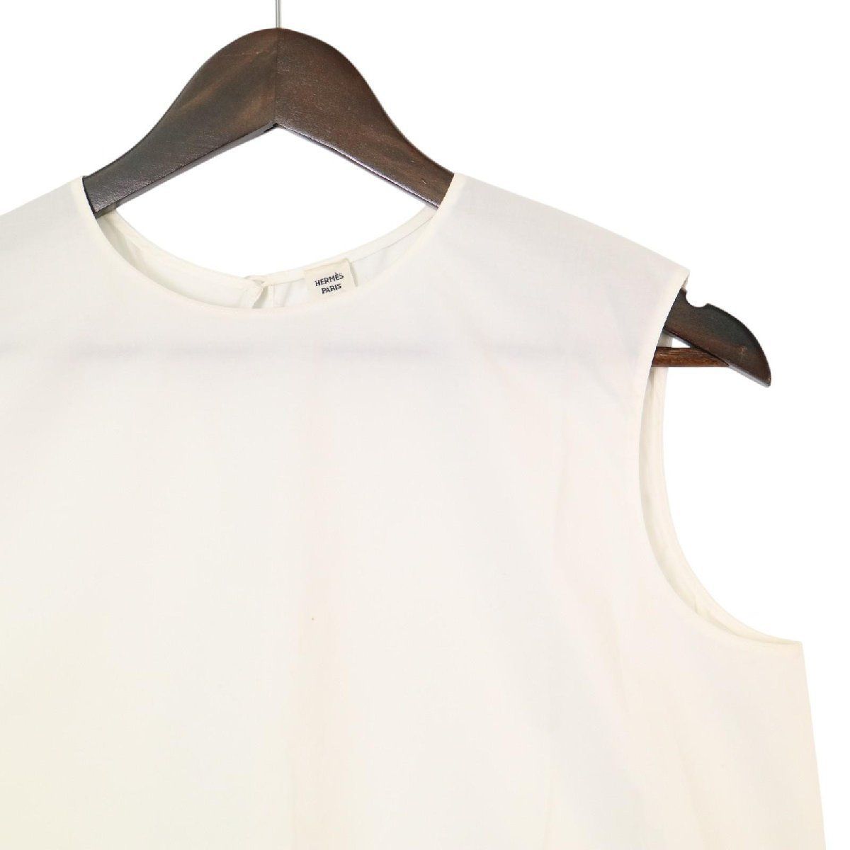 HERMES エルメス コットン ノースリーブ カットソー
