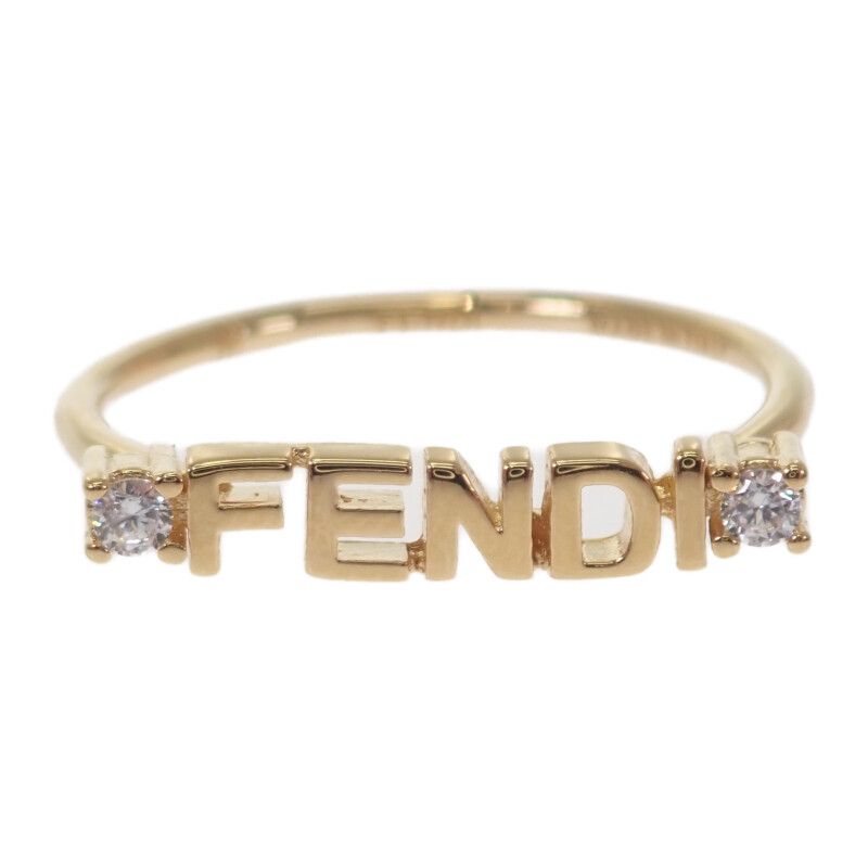 フェンディ FENDI ロゴ 8AH393_6DM_F089U リング メタル ゴールド 14号  