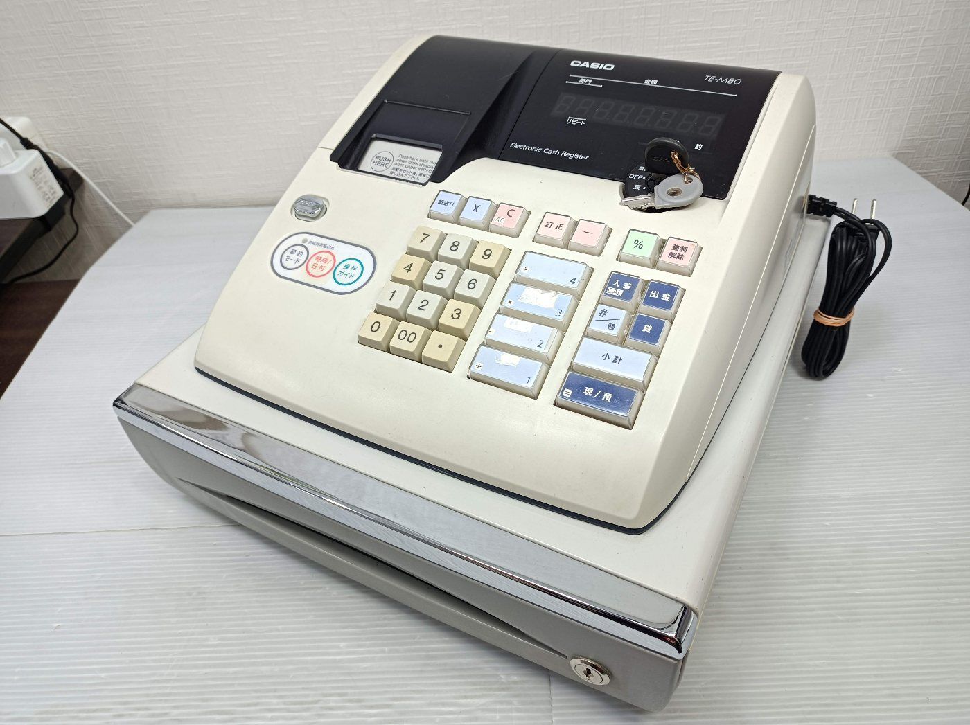 CASIO 電子レジスターTE-M80 - 店舗用品